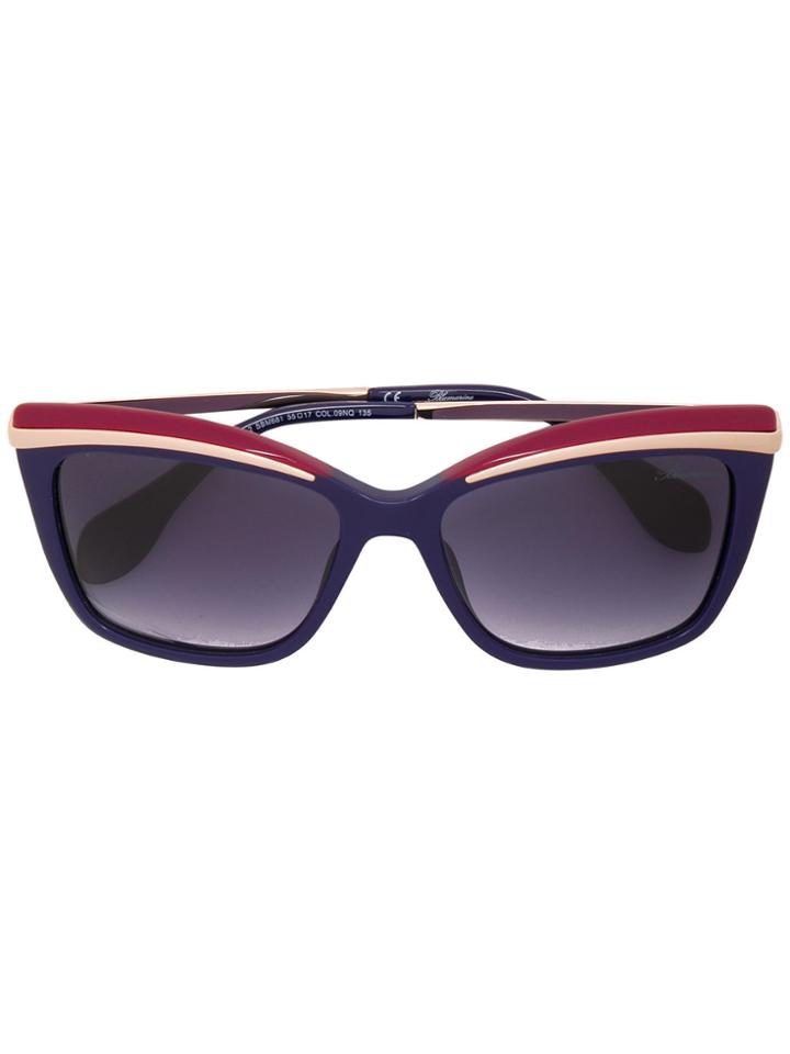 Blumarine Oversized Sunglasses - Blue