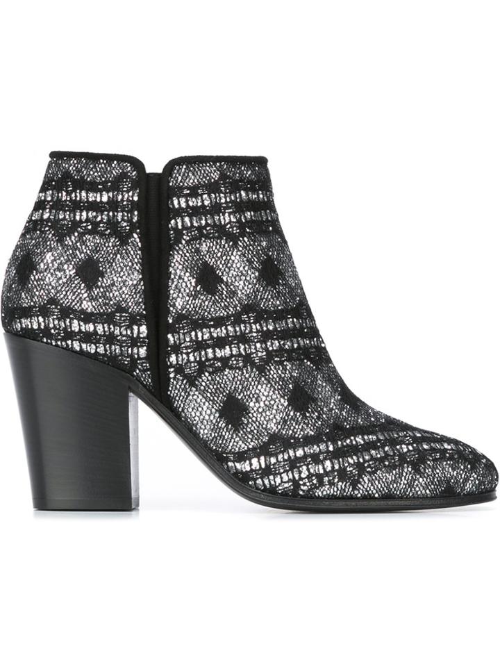 Giuseppe Zanotti Design Chunky Heel Ankle Boots - Black