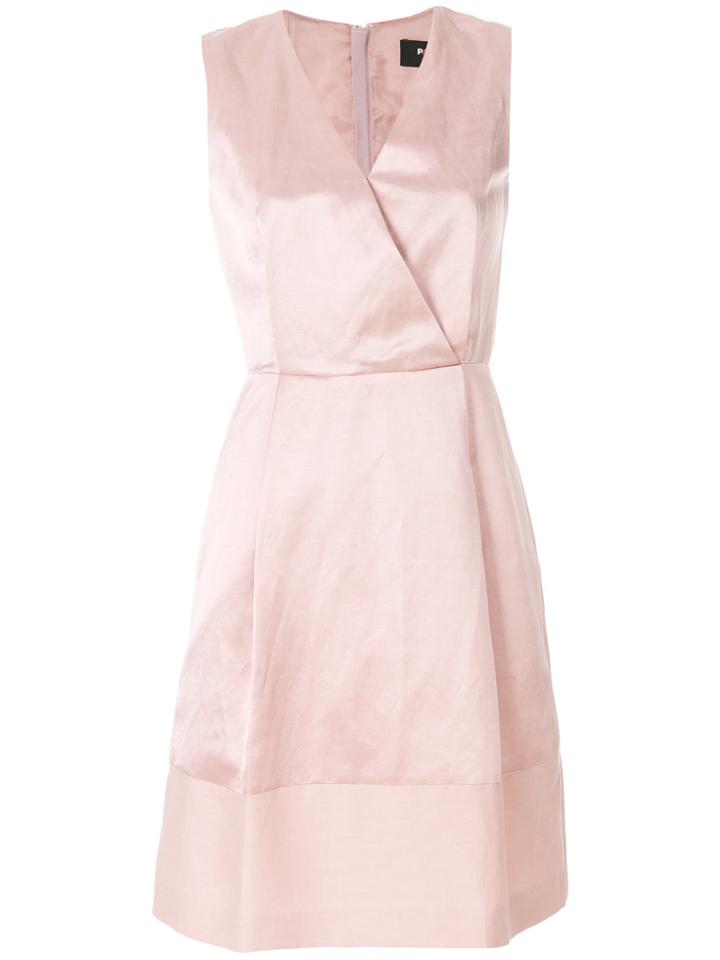 Paule Ka V-neck Dress - Pink & Purple