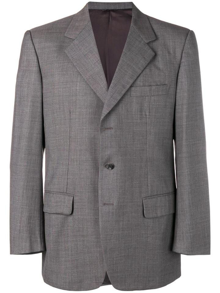 Burberry Vintage 1990's Boxy Fit Blazer - Grey