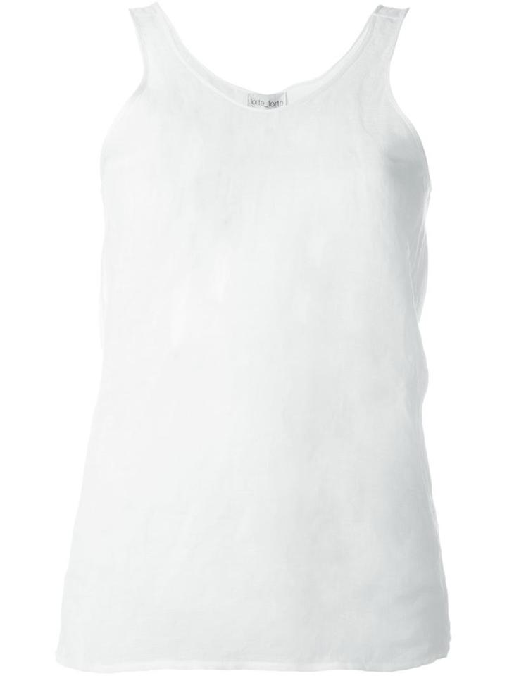 Forte Forte Tank Top, Women's, Size: 0, White, Linen/flax/cotton