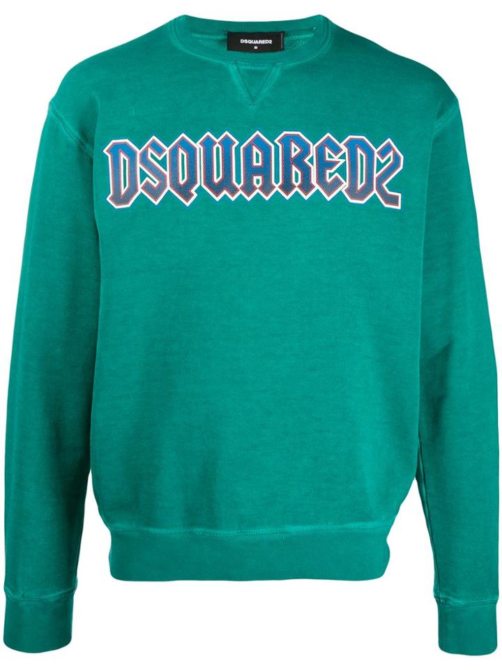 Dsquared2 Printed Logo Jumper - Green