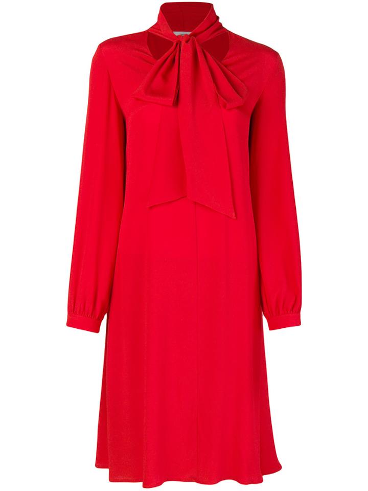 Mauro Grifoni Neck-tied Flared Dress