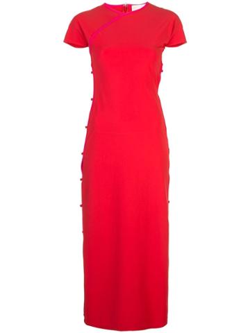 Marcia Tchikiboum Cut-out Side Dress - Red