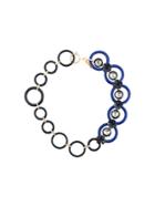 Marni Link Chain Necklace With Flowers - Black