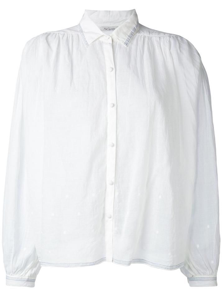 Mes Demoiselles - Sheer Shirt - Women - Cotton - 2, White, Cotton