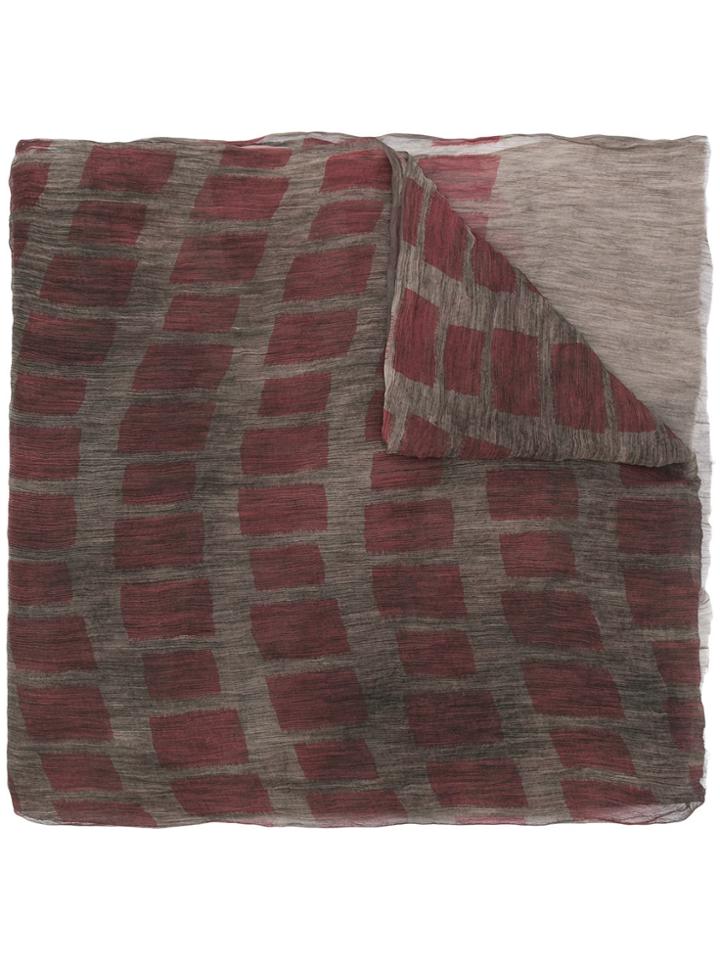 Uma Wang Patterned Long Scarf - Grey