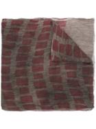 Uma Wang Patterned Long Scarf - Grey