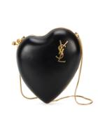 Saint Laurent Love Monogram Clutch Bag, Women's, Black, Leather/metal (other)