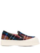 Marni Checked Chunky Slip-on Sneakers - Black