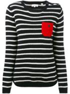 Chinti & Parker Cashmere Striped Sweater - Black