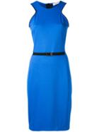 Mugler - Belted Dress - Women - Spandex/elastane/viscose - 42, Blue, Spandex/elastane/viscose