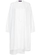 Y's Henley Longline Shirt - White