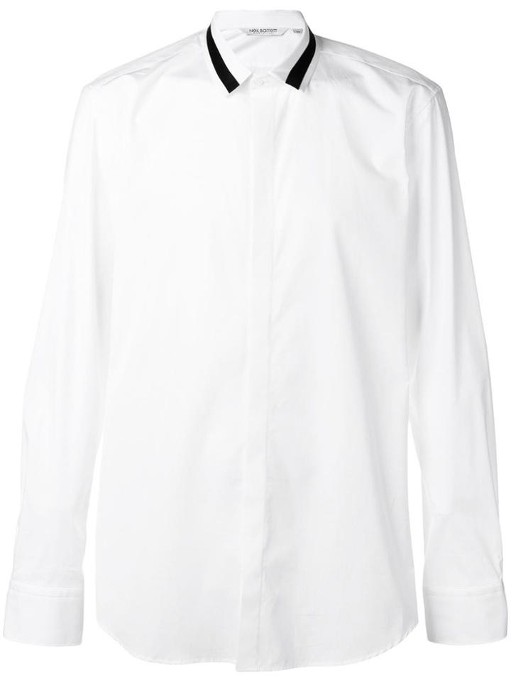 Neil Barrett Contrast Stripe Shirt - White