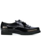 Tod's Fringed Derby Shoes - Black
