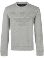 Emporio Armani Logo Embroidered Sweatshirt - Grey