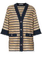 Alessandra Rich Button-down Knitted Shirt Jacket - Black