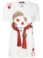 Dolce & Gabbana Queen Playing Card T-shirt - White
