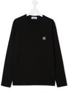 Stone Island Junior Teen Long Sleeve Top - Black