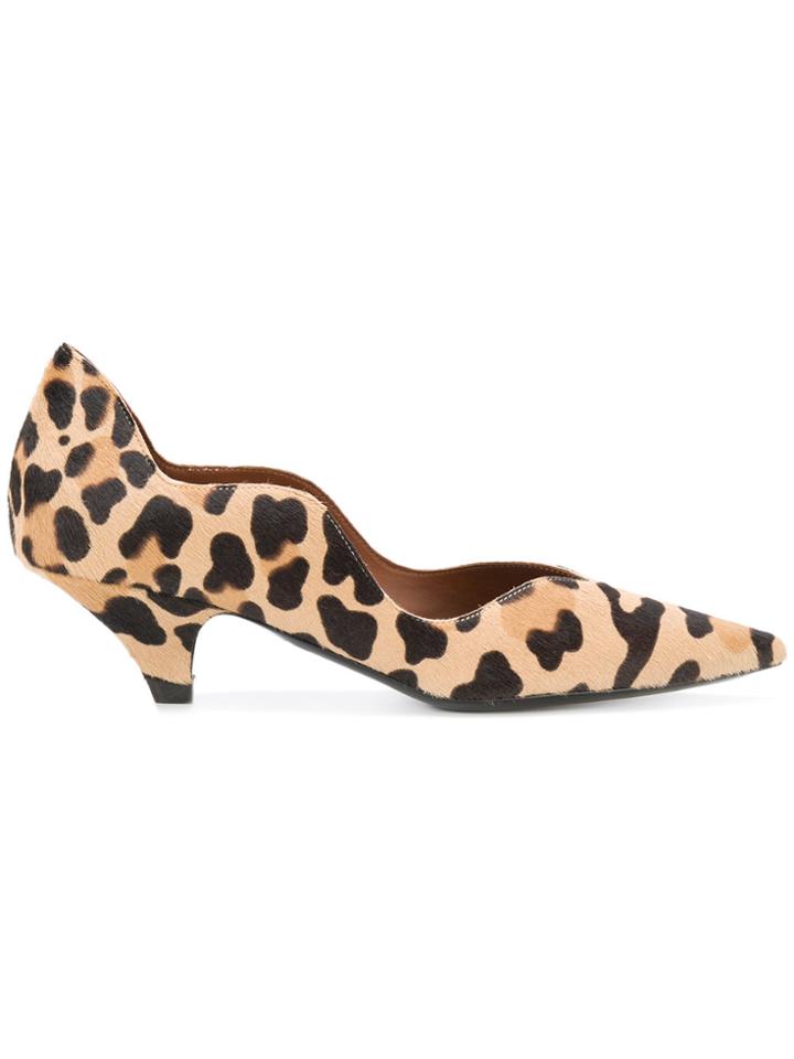 Proenza Schouler Wave Leopard Pumps - Brown