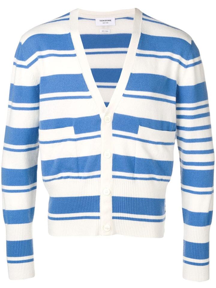 Thom Browne Striped Cardigan - White