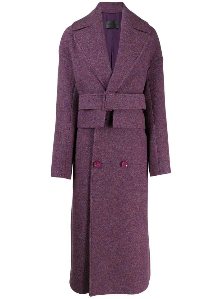 Christian Wijnants Belted Coat - Purple