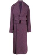 Christian Wijnants Belted Coat - Purple