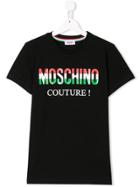 Moschino Kids Teen Couture Print T-shirt - Black