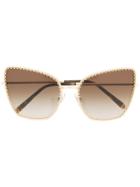 Dolce & Gabbana Eyewear Oversized Cat-eye Sunglasses - Gold