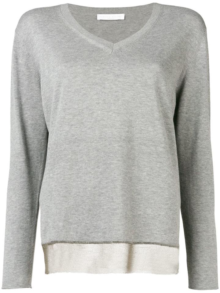 Fabiana Filippi Sheer Panel Jumper - Grey