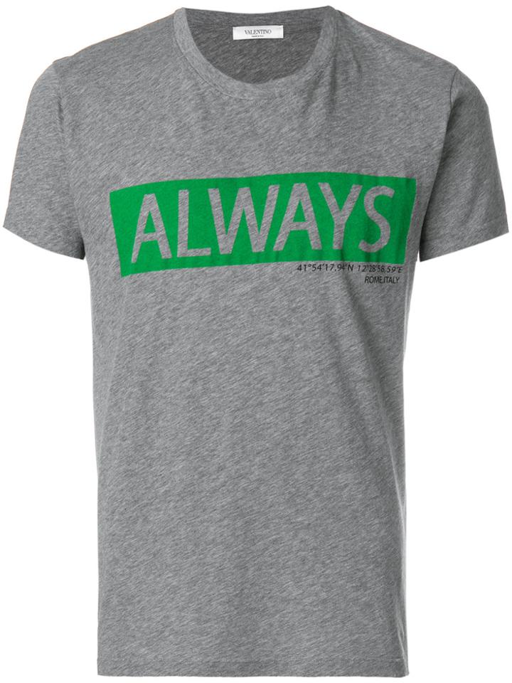 Valentino Always Print T-shirt - Grey