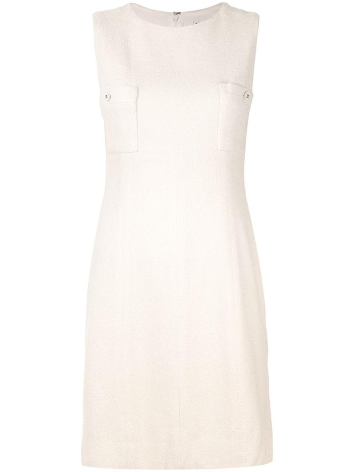 Chanel Vintage Patch Pocket Shift Dress - Yellow