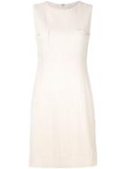 Chanel Vintage Patch Pocket Shift Dress - Yellow