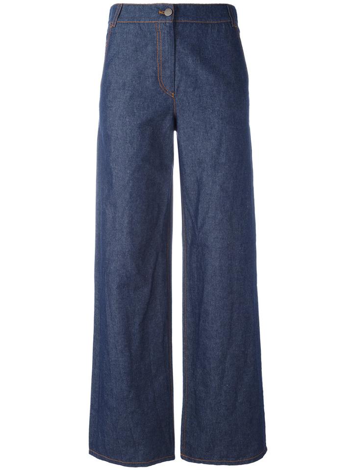 I'm Isola Marras Wide-leg Jeans, Women's, Size: 40, Blue, Cotton/linen/flax