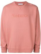 Jw Anderson Logo Embroidered Sweatshirt - Pink