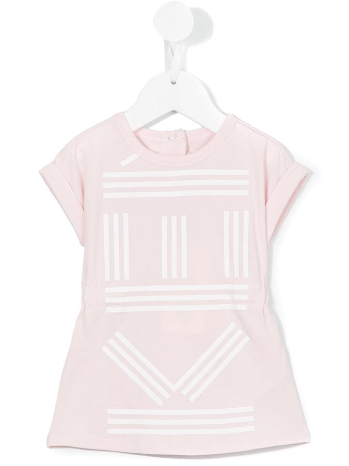 Logo Print Dress - Kids - Cotton/spandex/elastane - 12 Mth, Pink/purple, Kenzo Kids