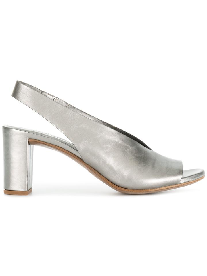 Del Carlo Slingback Sandals - Metallic