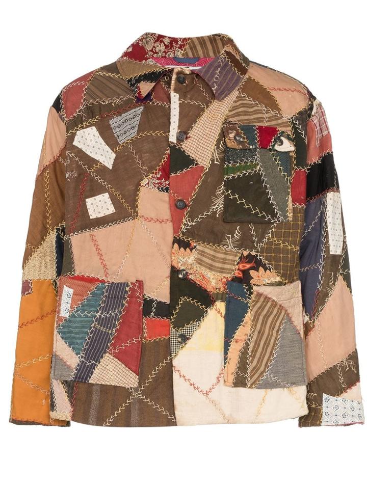 Bode Edwardian Patchwork Quilted Cotton Jacket - 108 - Multicoloured