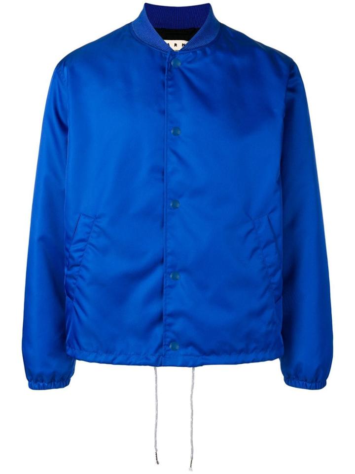 Marni Drawstring Hem Bomber Jacket - Blue