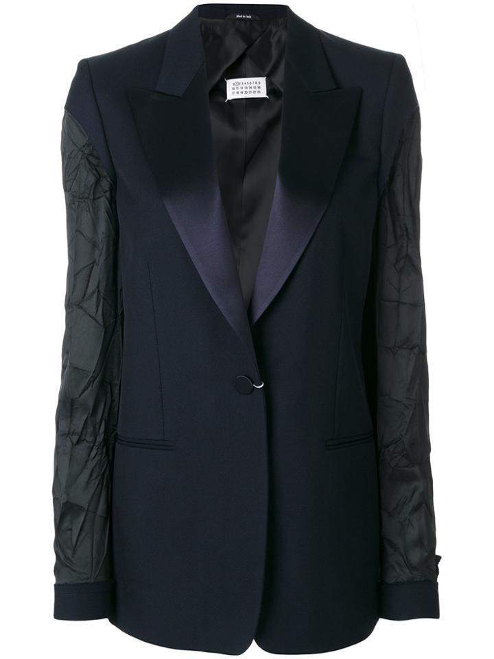 Maison Margiela Textured Sleeve Blazer - Blue