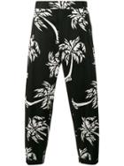 Dolce & Gabbana - Palm Tree Print Cropped Trousers - Men - Cotton/spandex/elastane - 52, Black, Cotton/spandex/elastane