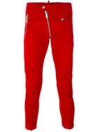 Dsquared2 - Zip Skinny Trousers - Men - Cotton/spandex/elastane - 48, Red, Cotton/spandex/elastane