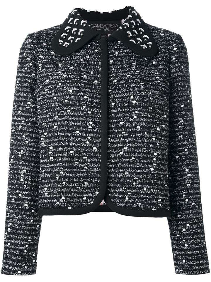 Giambattista Valli Tweed Jacket, Women's, Size: 44, Black, Acrylic/polyamide/polyester/virgin Wool