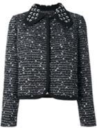 Giambattista Valli Tweed Jacket, Women's, Size: 44, Black, Acrylic/polyamide/polyester/virgin Wool