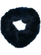 Yves Salomon Fur Snood, Women's, Blue, Rabbit Fur