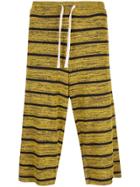 Chin Menswear Intl Striped Jersey Shorts - Yellow