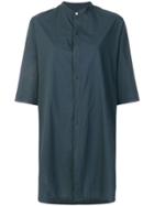 Labo Art Mid-length Cropped Sleeve Shirt - Blue