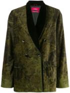 F.r.s For Restless Sleepers Double Breasted Patterned Blazer - Green
