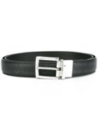 Armani Jeans Classic Textured Belt, Men's, Black, Leather/pvc
