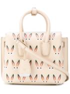 Mcm Bunny Print Tote - Nude & Neutrals